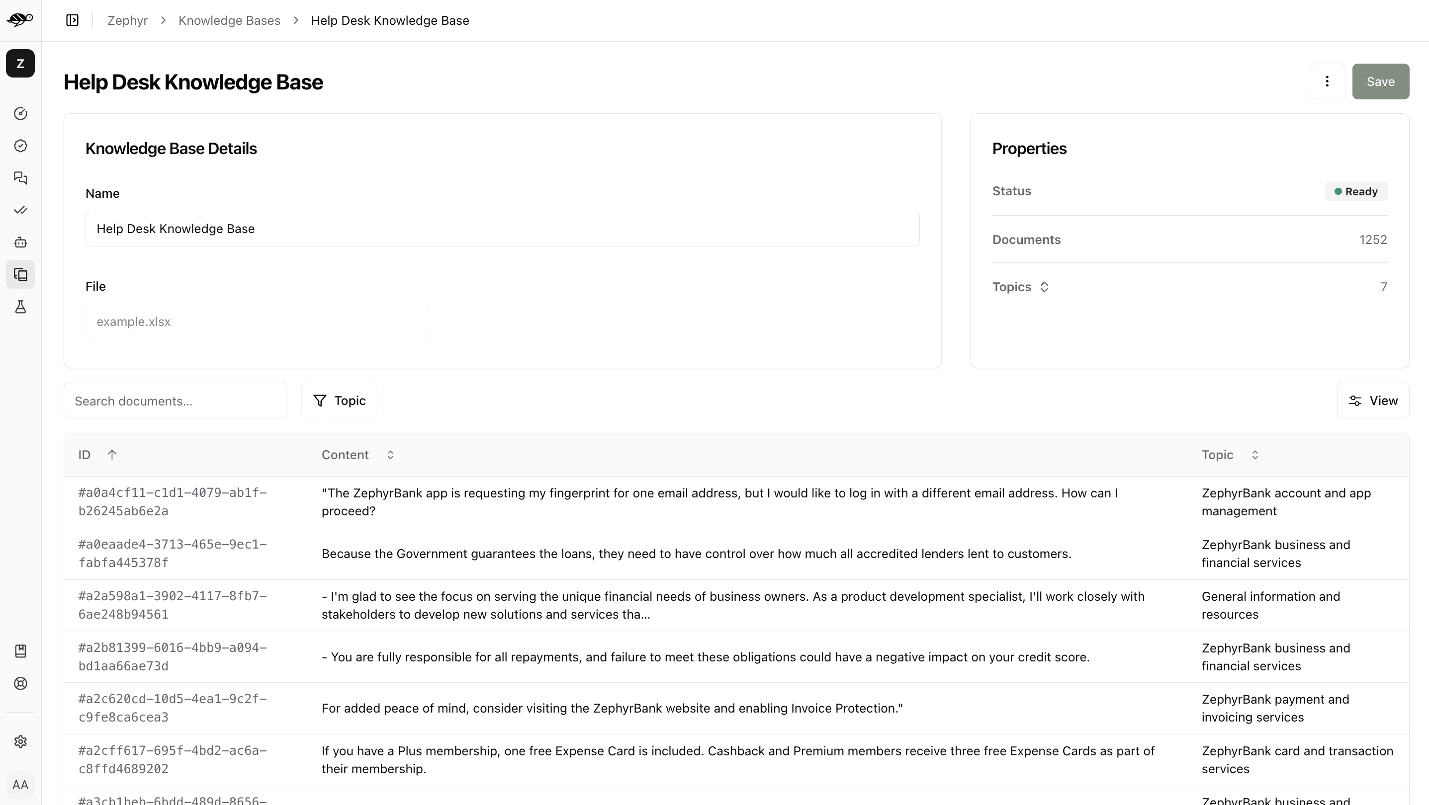 "Knowledge base successfully imported"