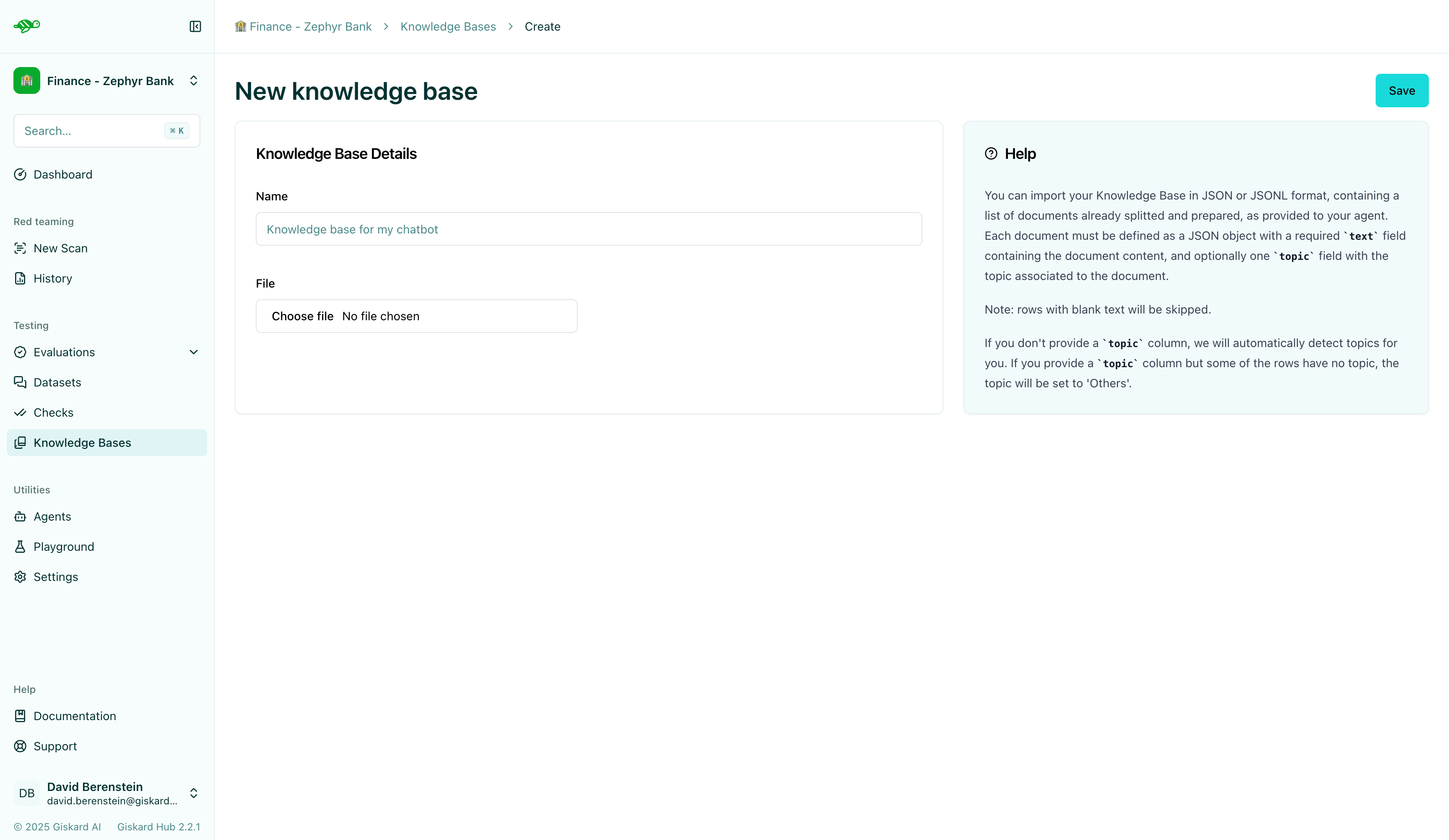 Import a knowledge base