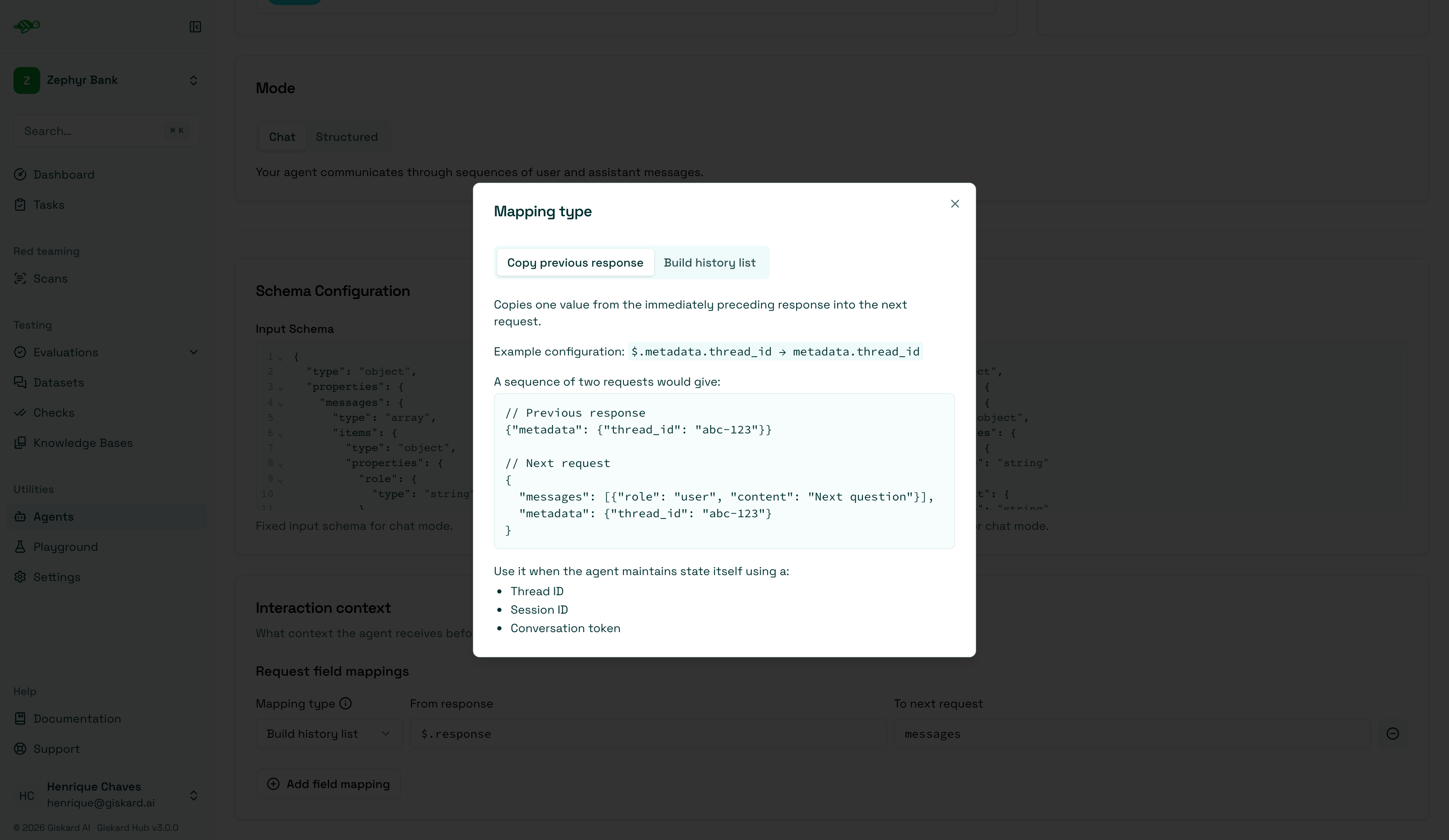 Mapping type help with Copy previous response and Build history list examples